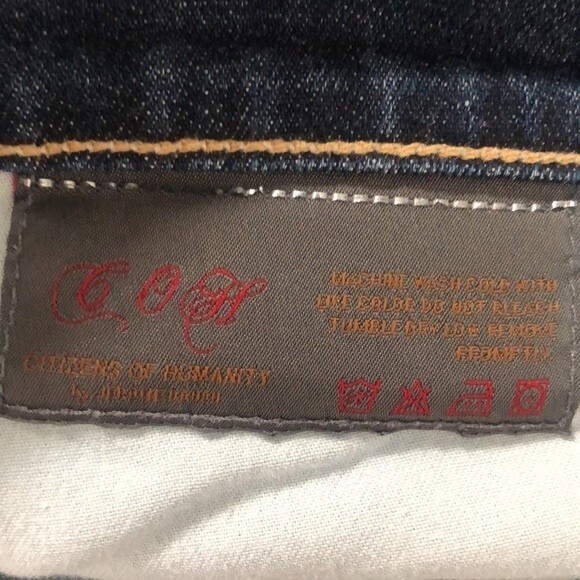 Citizens of Humanity Distressed Palmer Baggy Pant Denim Jeans Size 31 - Picture 10 of 11